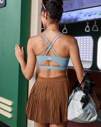 Image of RUNNING GIRL Sports Bras for Women,Padded Sports Bra Tank Top Sexy Crisscross Back High Impact Longline Workout Yoga Bra