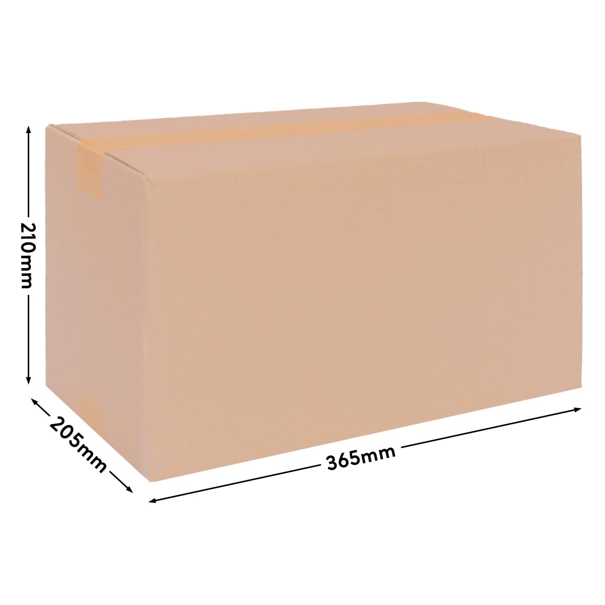 OfficeKing® 700 x Faltkartons 360 x 200 x 200 mm | variable Höhe bei 100 mm | Marken-Qualität Versandverpackung Versandkarton Karton Kartonverpackung Paket braun