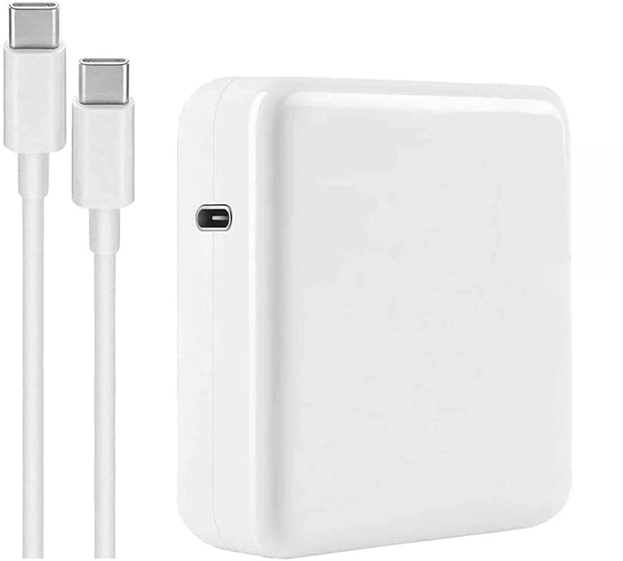 USB-C Power 61W Adapter Charger Replacement for MacBook Pro 13 Inch/12 Inch/14 Inch, Compatible with MacBook Air/iPad Pro/Type C Laptop,Included USBC to USBC Charger Cable