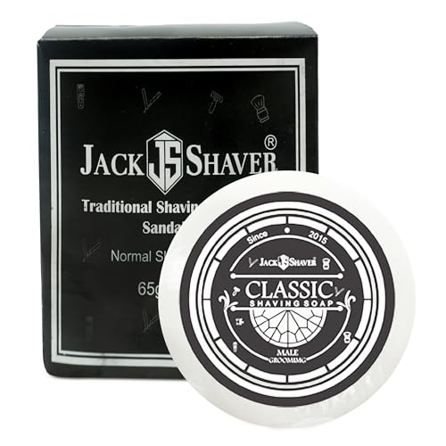Jack Shaver Shaving Soap Natural Shaving Soap for Men 100% Handmade Organic Soap for Rich Lather Traditional Shaving Soap 100 g Refill Vegan Soap