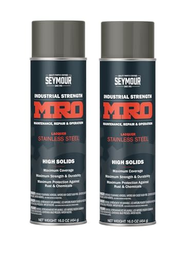 620-1460 – MRO Industrial-Grade High Solids Spray Paint — Stainless Steel (16 oz, 2-Pack / 32 oz Total) | Professional Industrial Finish | High-Coverage Coating