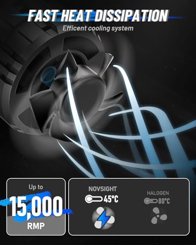 Image of NOVSIGHT 9007 Fog Bulbs 88000LM, 900% Ultra Bright 9007 Fog Bulbs, Pack of 2