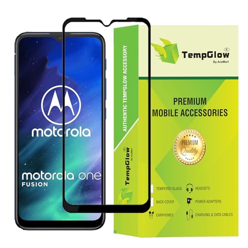 Image of Screen Protector for Motorola Moto One Fusion (Black) (2024) (2023) Tempered Glass Edge-to-Edge 6D Screen Guard With Installation Kit