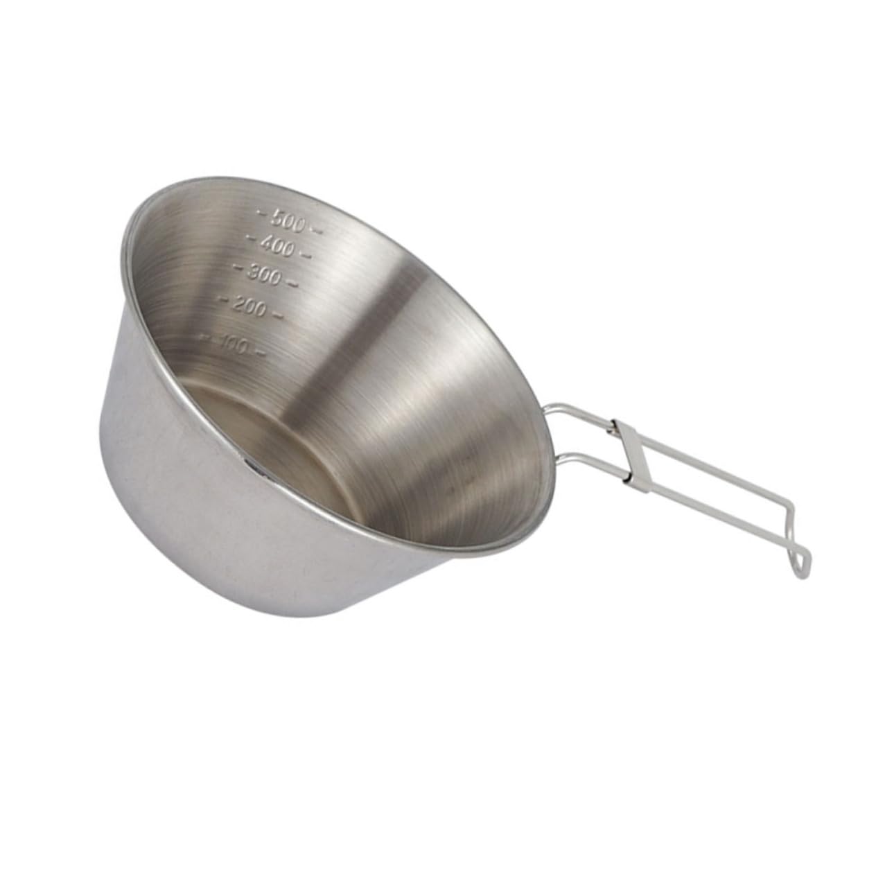 BESPORTBLE Stainless Steel Foldable Camping Bowl Outdoor Food Bowl for Hiking Barbecue and Picnics Lightweight Durable Design with Comfortable Handle