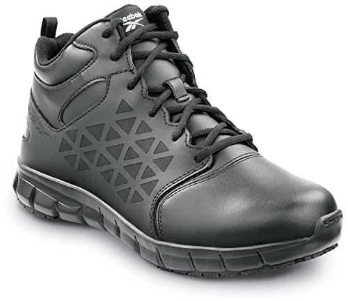 Reebok Work Sublite Cushion Work, Men's, Black, Mid-Athletic Style, MaxTrax Slip Resistant, Soft Toe Work Shoe2