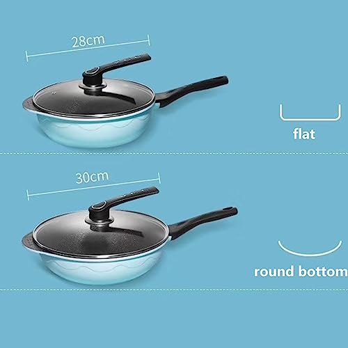 Wok Pan 30cm con tapa de vidrio resistente miniatura 6