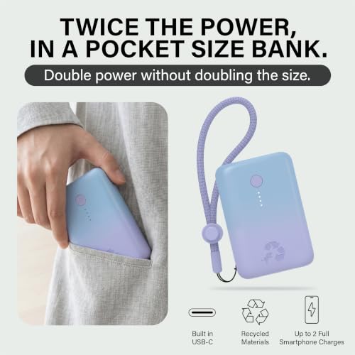 Image of Nimble Champ Portable Charger, 10000mAh Power Bank, 20W Dual USB-C Charging