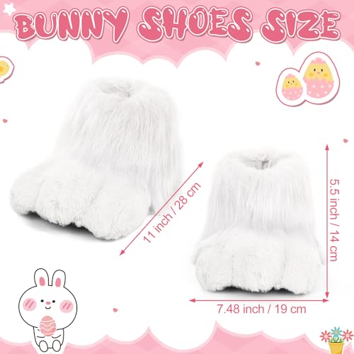 Adult Easter Bunny Boot Rabbit Foot Shoes Easter Bunny Costume Accessories Plush Rabbit Slippers for Easter2