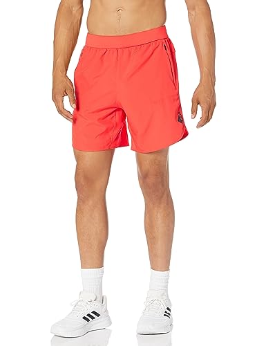 adidas Men's Designed for Training Shorts, Bright Red/Bright Red, Small 7 Inches