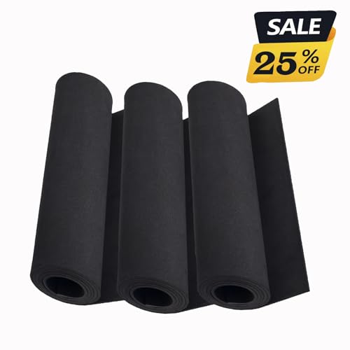 Image of 3-Pack 2mm Thick Black Eva Foam Cosplay Sheets roll, 13.5 inch x 49 inch Premium eva Craft Foam for Cosplay Costume by MEARCOOH