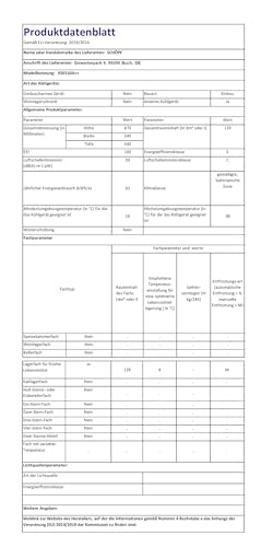 SCHOEPF – KSE510A++ Einbau-Kühlschrank 129 L – Leise 39 dB – Automatisches Abtauen – 88 x 54 x 54 cm – Wechselbarer Türanschlag – Vollraum-Kühlschrank mit Glasablagen und Gemüseschublade
