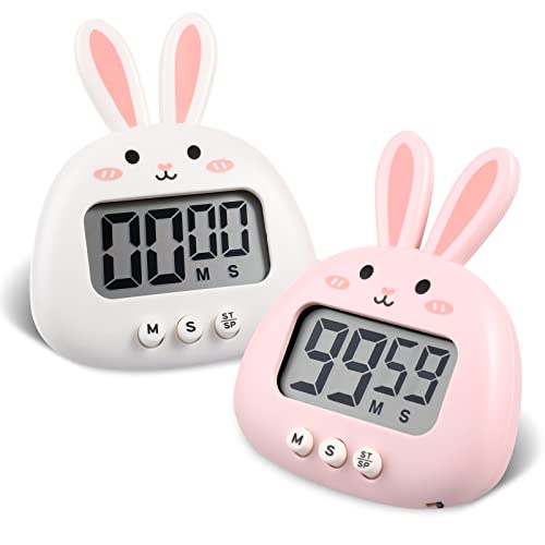 Kitchen Timer Magnetic Timer Visual Timer Digital Timer Classroom Timer Eggs Timer with LCD Screen for Kids,Adults,Autism and ADHD?2Pack??