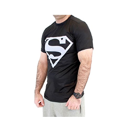 DC Comics Superman Silver Logo Men's Performance Compression Athletic T-Shirt2