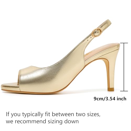 Image of RIBONGZ Block Heels for Women Closed Pointed Toe Heeled Slingback Chunky High Heel Ankle Strap Pumps Patent Leather Comfort Dressy Shoes for Work Party Prom Wedding Bridal Dress