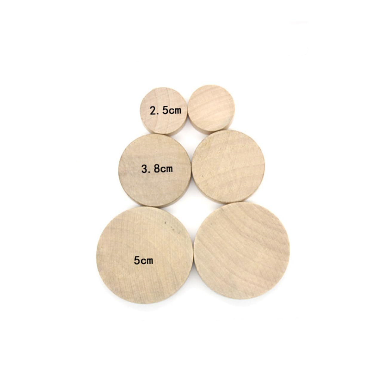 Beatifufu 10pcs Wood Blocks Round Handles DIY Wooden Stamp Base for Christmas Decorations