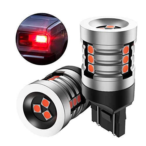 SEALIGHT 7443 LED Tail Lights, Super Bright 9-SMD 7443 LED Bulbs Red T20 7440 7441 7444 W21W LED Brake Light Bulb, Reverse Light, Tail Light Bulb for Cars, Trucks, Motorcycles