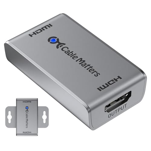 Cable Matters Mountable Active 8K HDMI 2.1 Coupler, HDMI Extender, Supports [8K@60Hz / 4K@240Hz Up to 30FT, 4K@60Hz Up to 50FT, HDR] for PS5, Xbox Series X/S, RTX 50, RX 9000, Apple TV, Projector