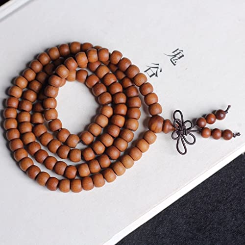 Image of Zen Dear Unisex Teak Wood Prayer Beads Buddha Buddhist Beads Japa Mala Necklace Bracelet Bead