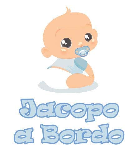 GamesMonkey Sticker Child Girl on Board - JACOPO - PERSONALIZED NAME 12 CM - male - exterior car stickers glossy VINYL