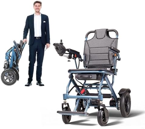 D04 silla de ruedas eléctrica plegable con batería extraíble de 1...