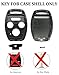 2 Pack Key Fob Shell Case Replacement Fits for Honda Accord 2003-2012 / Civic EX 2006-2013 / Pilot 2009-2015 / CR-V 2005-2006 4 Button Keyless Entry Car Remote Cover (2 Black)