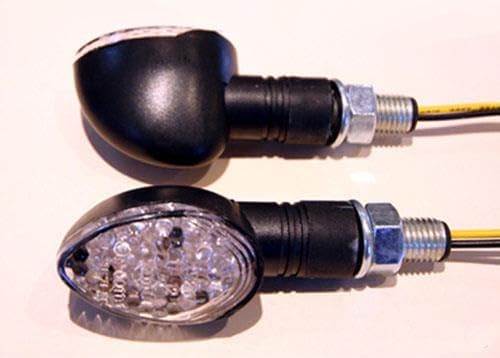 K&S Technologies 25-8931 LED Ultra Mini Stalk Marker Lights - Oval with Long Stem Carbon Body