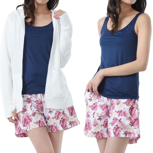 [AQUAFAIRY ANAtFA[]  fB[X ̌^Jo[ ^Lj Zp[g UPF 50+ UV  bVK[h p[J[ V[gpc 4_ ㉺ Zbg NS47606-WT 11L