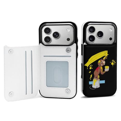 手帳型 おさるのジョージ (2) 対応 iPhone 17 Pro ケース カード収納 スマホケース 財布型 携帯ケース 軽量 全面保護 スタンド機能 おしゃれ お祝いギフト