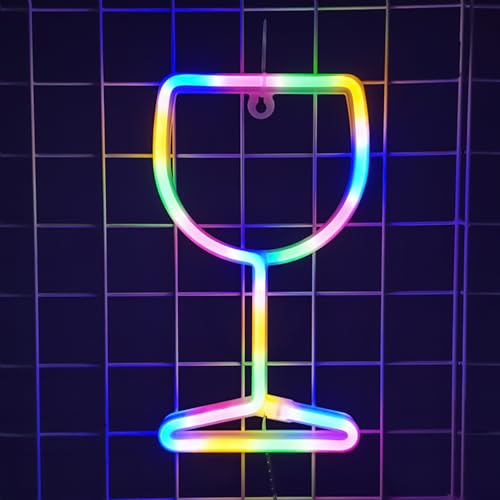 Decoración de luz para copa de vino que alegra las paredes apagadas de tu hogar 3