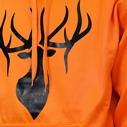 King's Men's Blaze Orange Poly Hoodie2