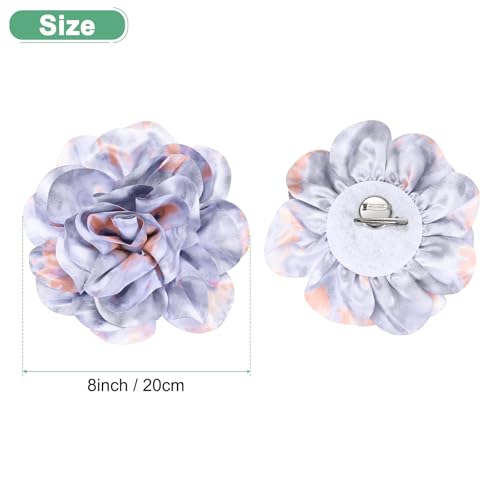 Image of M METERXITY Extra Large Rose Flower Brooches, Lapel Pins Dainty Satin Fabric Big Camellia Oversized Brooch Pin for Women