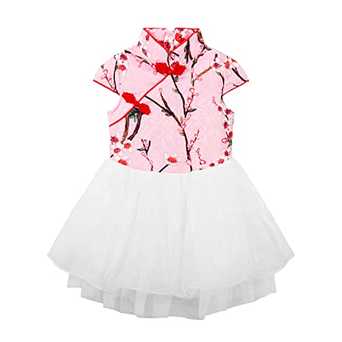 Mud Kingdom Little Girls' Short Sleeves Tutu Dresses Chinese Qipao