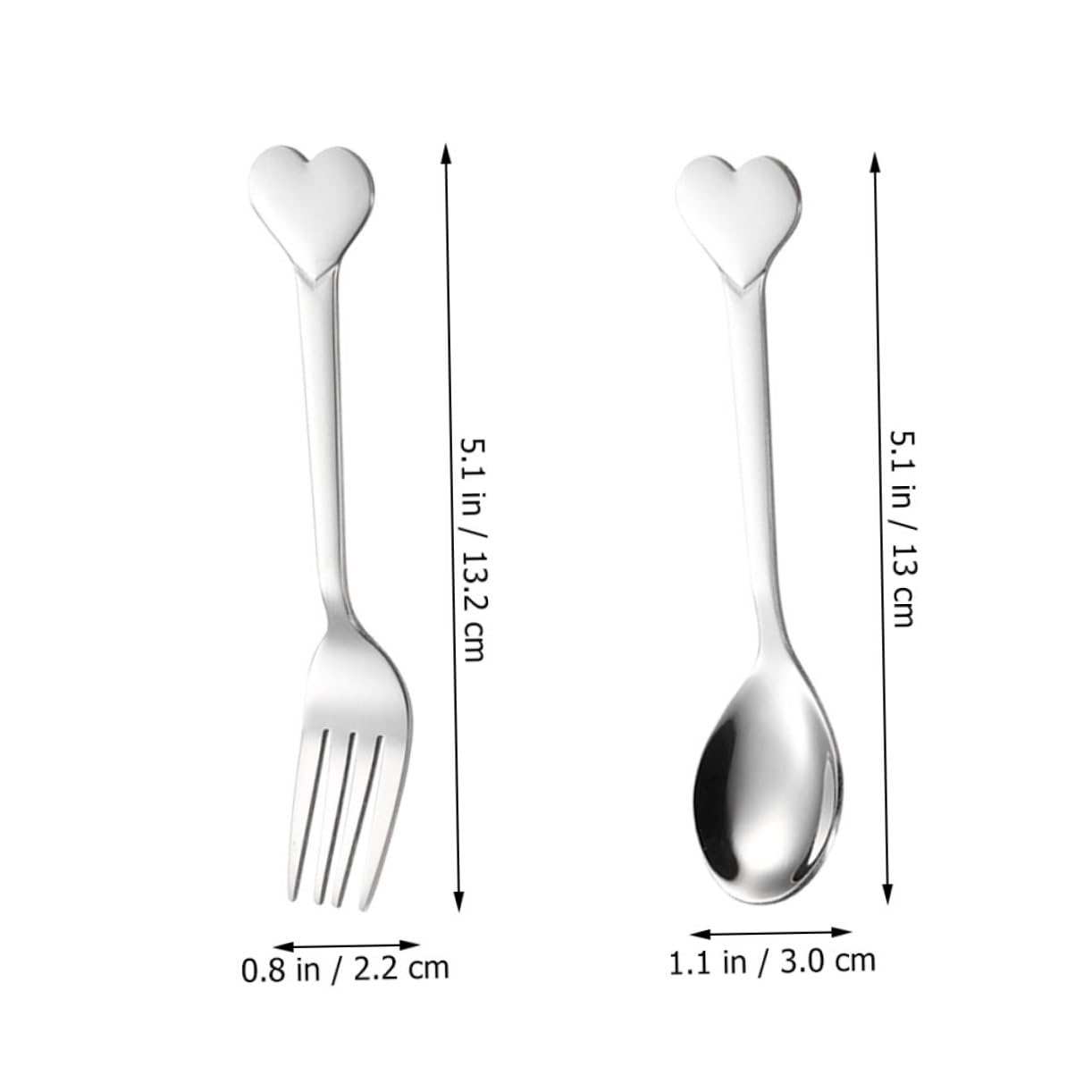 GRIRIW Valentines Spoons 12pcs Set of Eating Spoons Forks Multi-function Fork Cake Home Decor