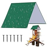 Einfache Installation: Falten Sie einfach den Gartenschwung -Baldachin an der Holzspielstruktur mit Schrauben (Hinweis: Spielplatz nicht enthalten)..Kommen Sie mit 6 Schrauben und schrauben Sie die Stifte einfach in die Holzfahrten, um sie zu sichern.