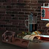 Linnkyfloa Konfigurierbare Espresso-Tamping-Station aus Holz mit Siebträgerhalter, Tamper-Basis für 51-58 mm Körbe - Sapeli-Holz ABS Plus Metallkonstruktion (B)