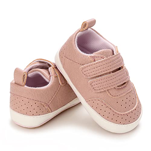Image of E-FAK Baby Shoes Boys Girls Infant Sneakers Non-Slip Rubber Sole Toddler Crib First Walker Shoes