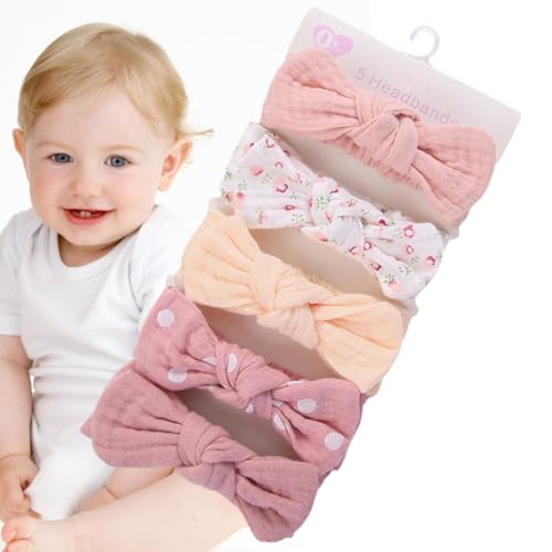 kinrguiyuez Diademas para el pelo de bebé, lazos para la cabeza para bebé, diademas de 7.1 x 1.4 pulgadas con nudo, accesorios elásticos para la cabeza para uso diario
