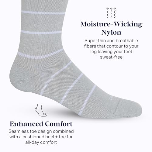 Comrad Nylon Knee High Socks - 15-20mmHg Graduated Compression Socks - Soft & Breathable Support Unisex Socks4