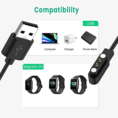 Image of Boat Original 2-Pin USB Fast Charging Magnetic Cable, Compatible with boAt Storm, W26, W26+, Storm, Xtend, Pro,Xplorer, Wave Connect /Beat /Fit /Style Smartwatches, (Cable Only)