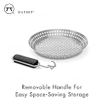 Outset Grill Skillet With Removable Handle, Stainless Steel - Image 4