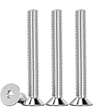 drenky viti a testa svasata a esagono incassato argento in acciaio inox a2 v2a antiruggine secondo norma din 7991 / iso 10642, bullone meccanico, filettatura completa (25 pezzi, m6 x 45 mm)