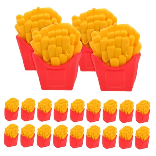 HOMOBABE 30個入りかわいいフレンチフライ消し ミニ食品型文房具 向け学習用