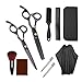 Produktbild 10 professionelles Haarschneidescheren-Set, mit Schere, Effilierschere, Kamm, Umhang, Clip, schwarzes Haarschneidescheren-Set, geeignet für Friseure, Salons, Zuhause