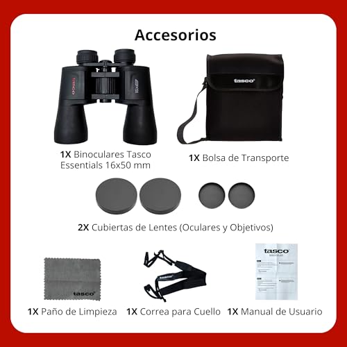 Binoculares TASCO Essentials 16x50, porro, negro miniatura 3