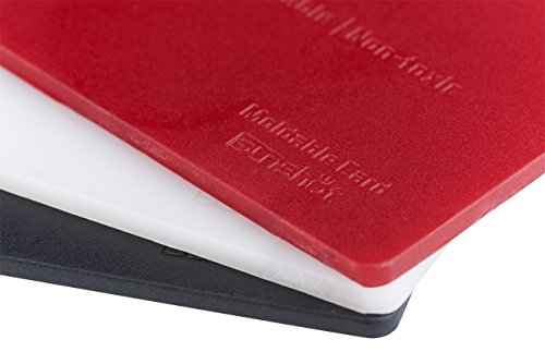 Reusable Moldable Glue Plastic Card, Mend Create or Repair All Sorts of Things Firmly and Durable, Portable and Pocket Size, Form to Any Shape with Warm Water - [3 Pack] Red + Black + White