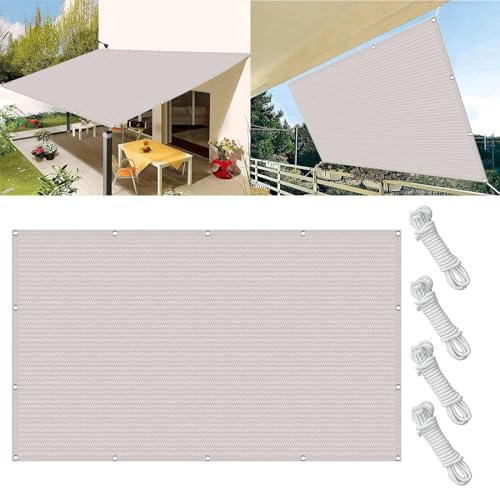 Voile ombrage rectangulaire respirant blanc pour bloquer la chaleur