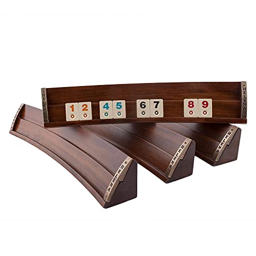 Juego de Mesa Rummy Ovalado de Madera Clásico