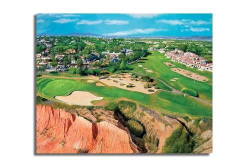 Vale do Lobo Golf Course Aerial Art Print 18x24 Canvas