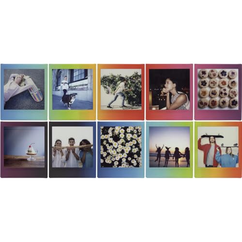 Película Instantánea FUJIFILM INSTAX Square Rainbow, 20 Exposiciones (2 paquetes), para Cámaras INSTAX SQUARE, con Borde de Degradado Arcoíris y Paño de Limpieza miniatura 3