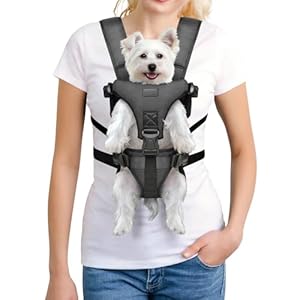 YUDODO 6-11lbs Front Pet Carrier Backpack for Small Dogs and Cats, Secure and Breathable Mesh Travel Dog Carrier with Safety Belt, Ergonomic Support, Adjustable for Walking, Hiking (Black-Pro S)